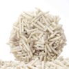 Compact clump of zeolite tofu mixed cat litter, illustrating strong clumping and odor control.