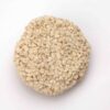 Top view of a compact clump of zeolite tofu mixed cat litter, showcasing its excellent clumping ability.